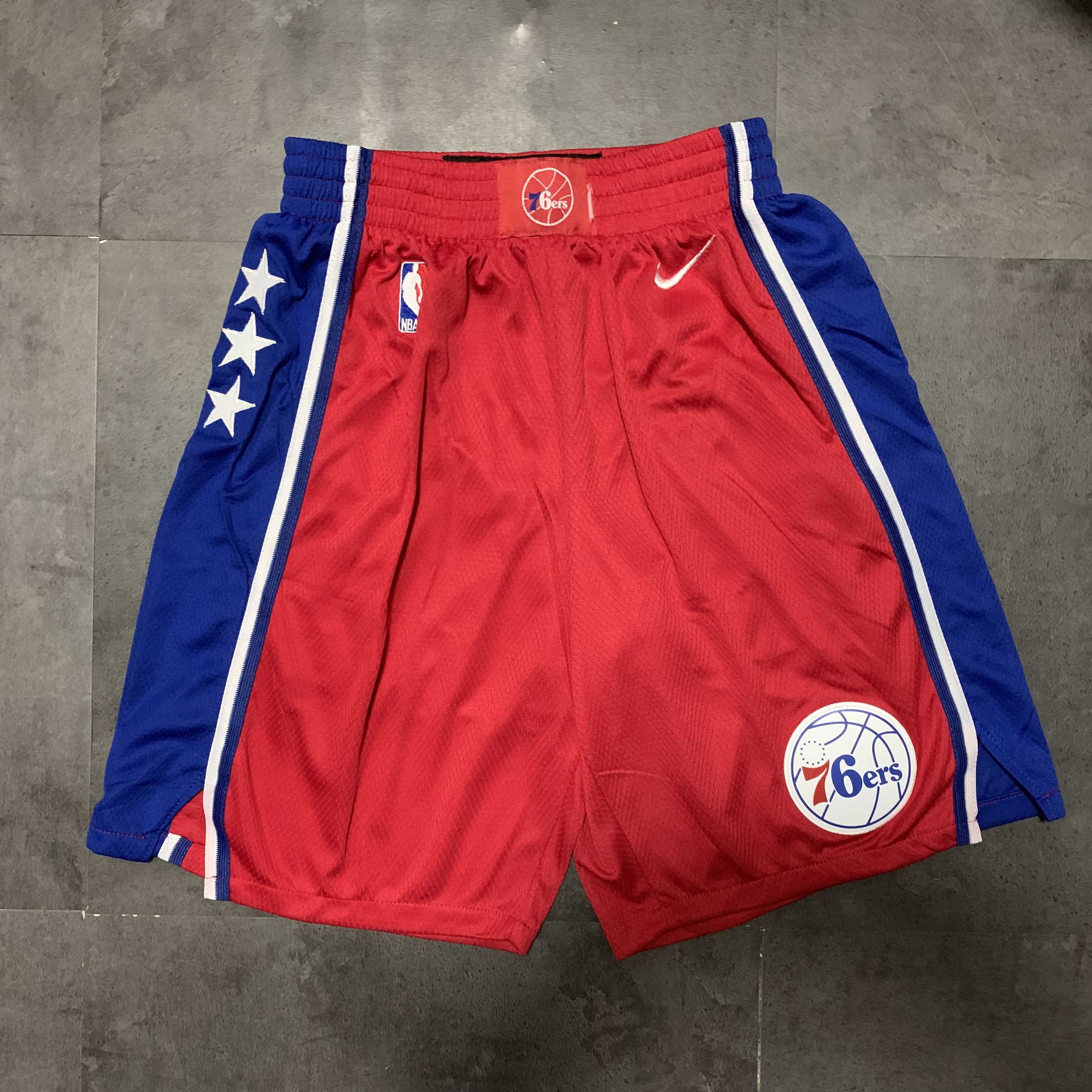 Men NBA Philadelphia 76ers Red Nike Shorts 04161